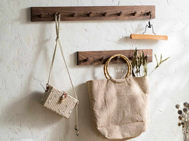 Minimalist Handcrafted Wooden Wall Hanger with Natural Aesthetics
