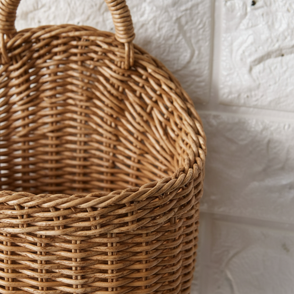 Handwoven Natural Storage Baskets Set with Handle