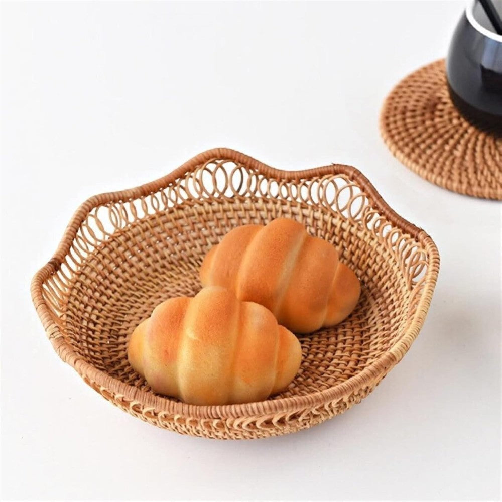 Handwoven Eco-Friendly Rattan Storage Basket