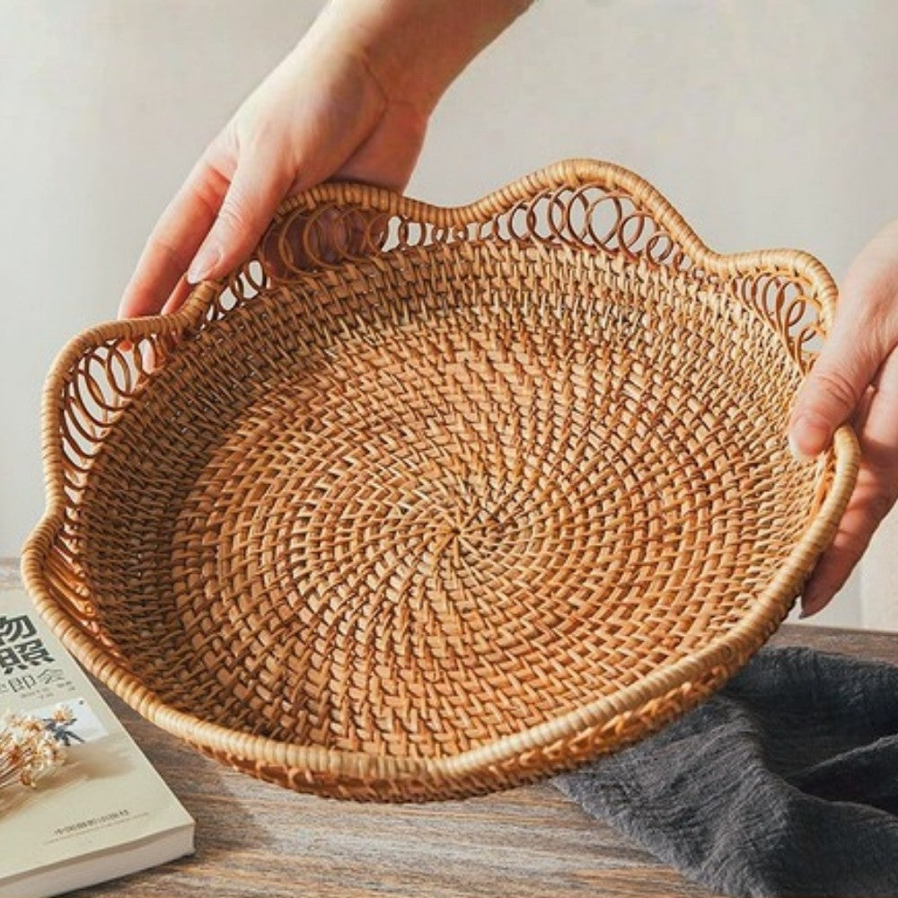 Handwoven Eco-Friendly Rattan Storage Basket