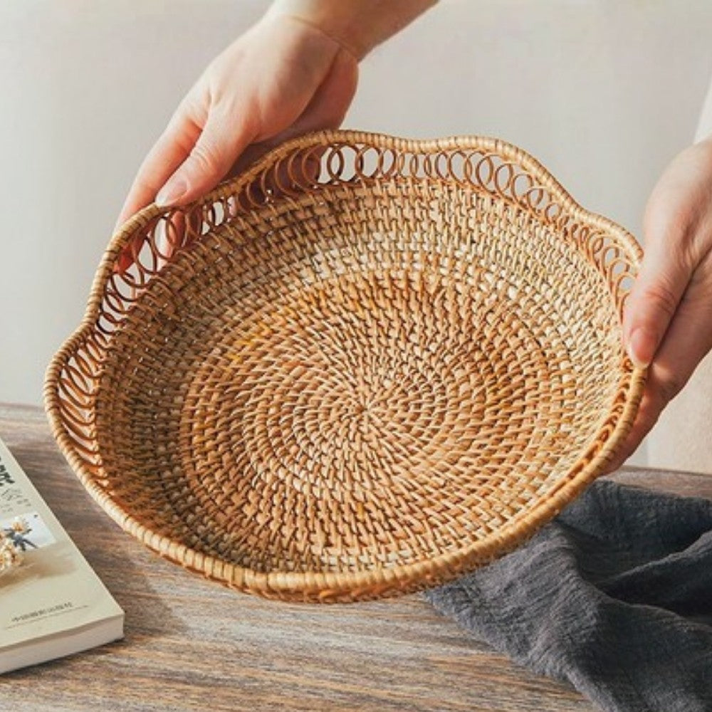 Handwoven Eco-Friendly Rattan Storage Basket