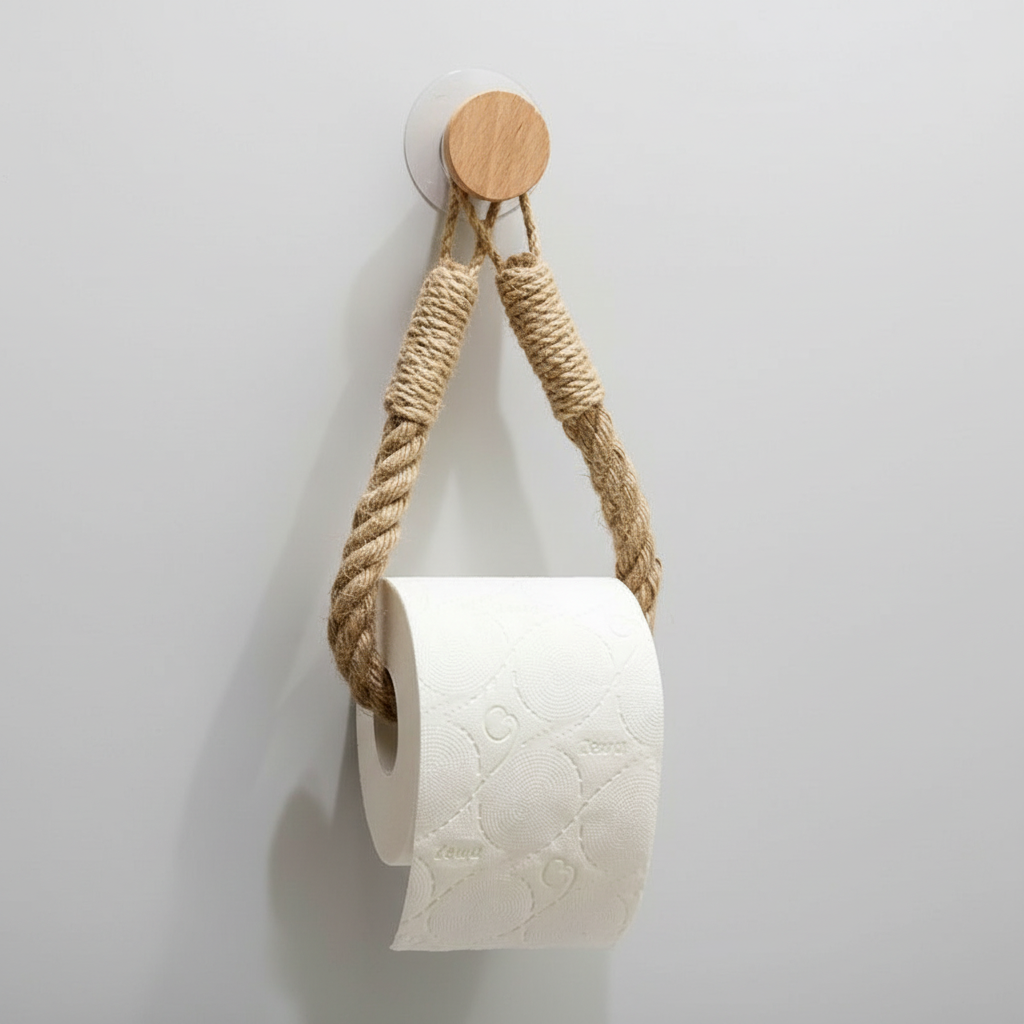Hemp Rope Wall-Mounted Paper Holder