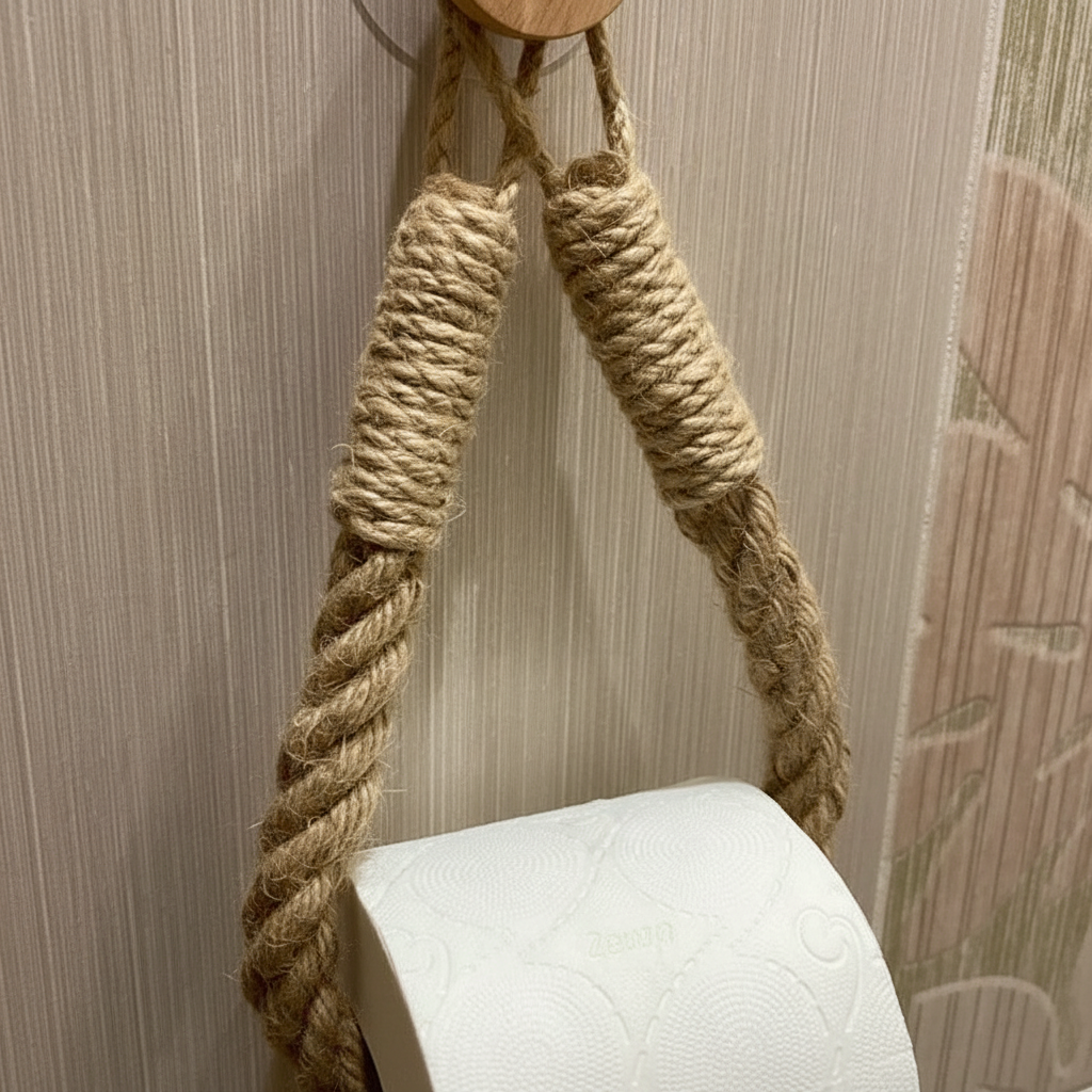 Hemp Rope Wall-Mounted Paper Holder