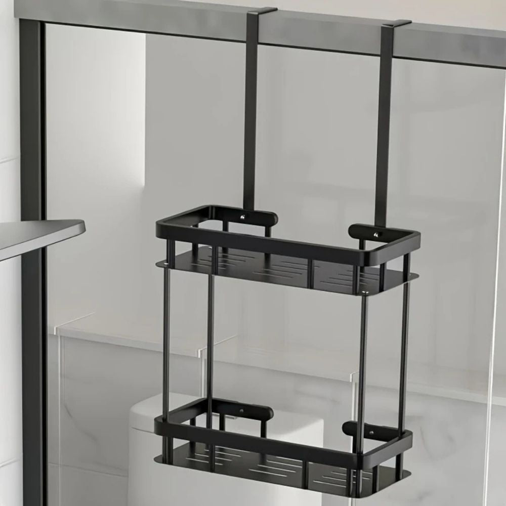 Stainless Steel Wall-Mounted Bathroom Caddy Rack