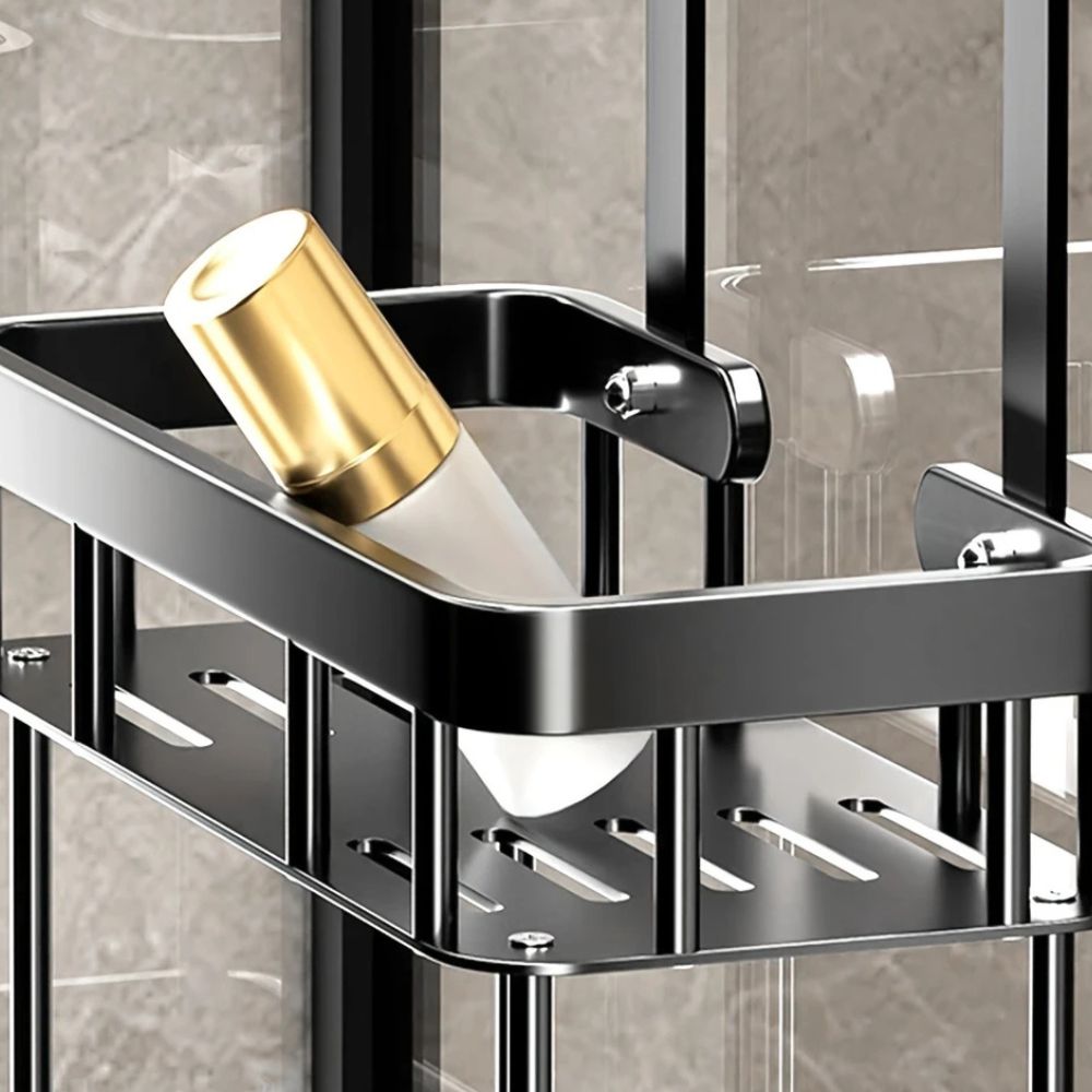 Stainless Steel Wall-Mounted Bathroom Caddy Rack