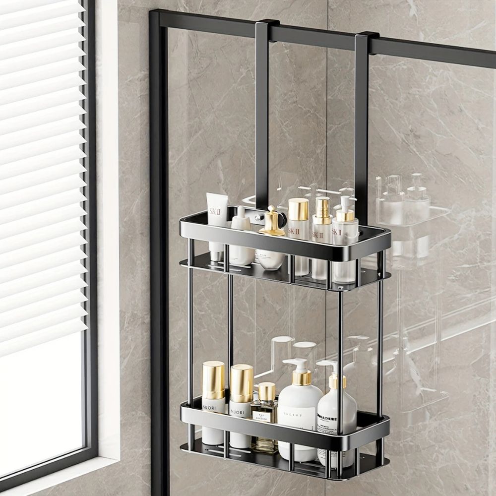 Stainless Steel Wall-Mounted Bathroom Caddy Rack