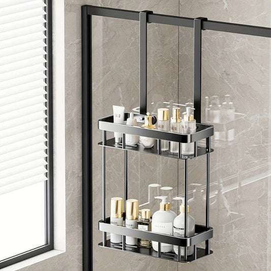 Stainless Steel Wall-Mounted Bathroom Caddy Rack