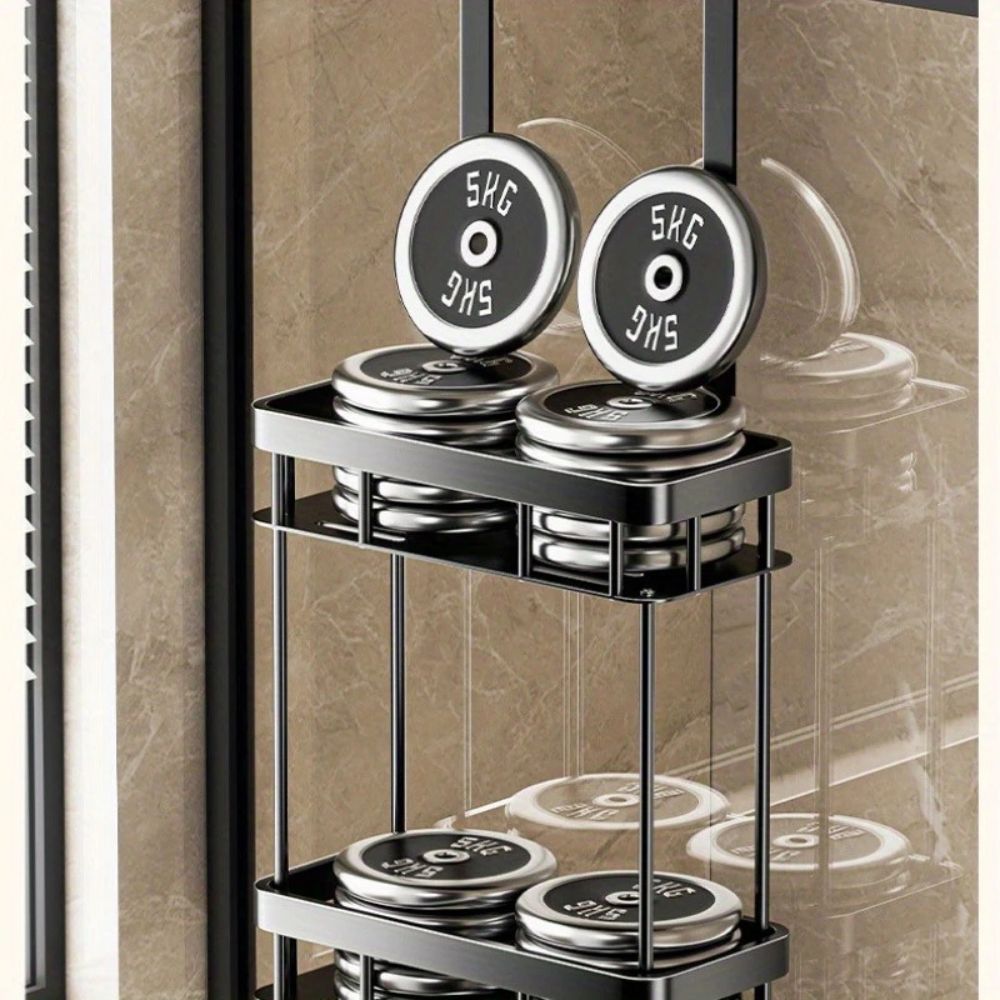 Stainless Steel Wall-Mounted Bathroom Caddy Rack