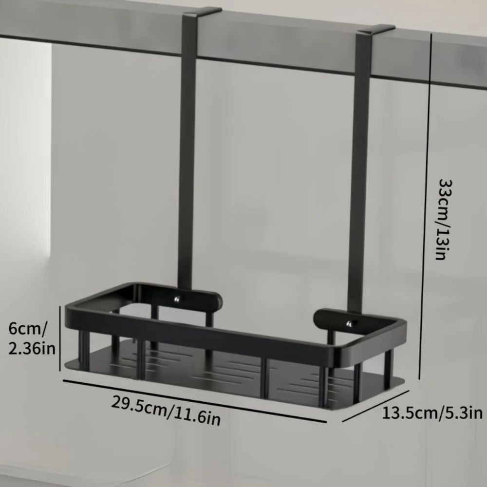 Stainless Steel Wall-Mounted Bathroom Caddy Rack