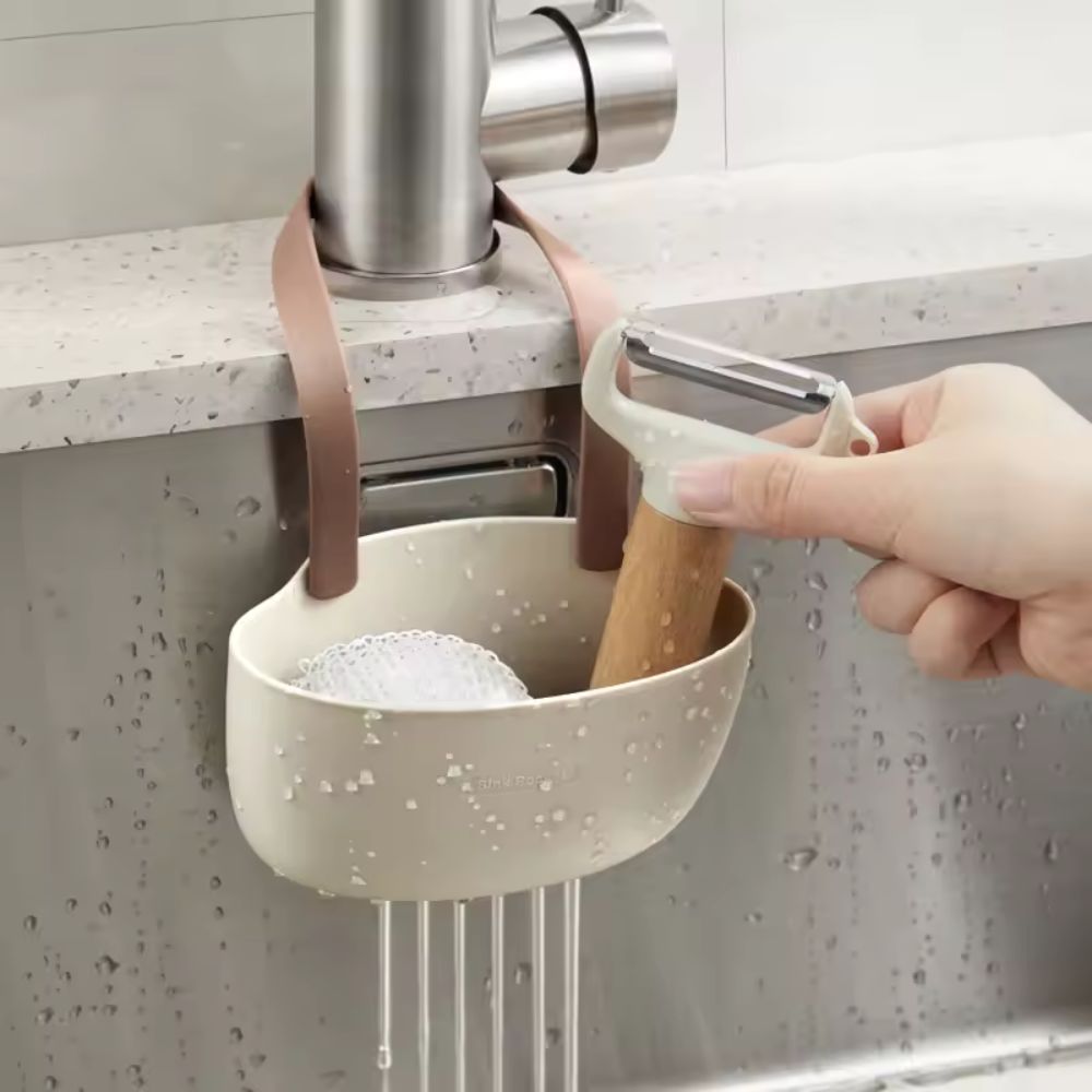 Hanging Silicone Sink Organizer for Sponges and Tools