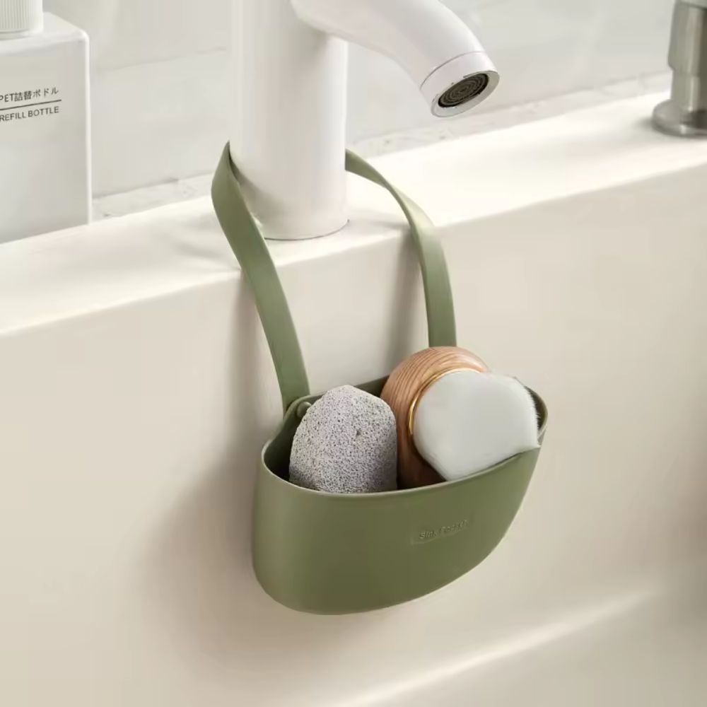 Hanging Silicone Sink Organizer for Sponges and Tools