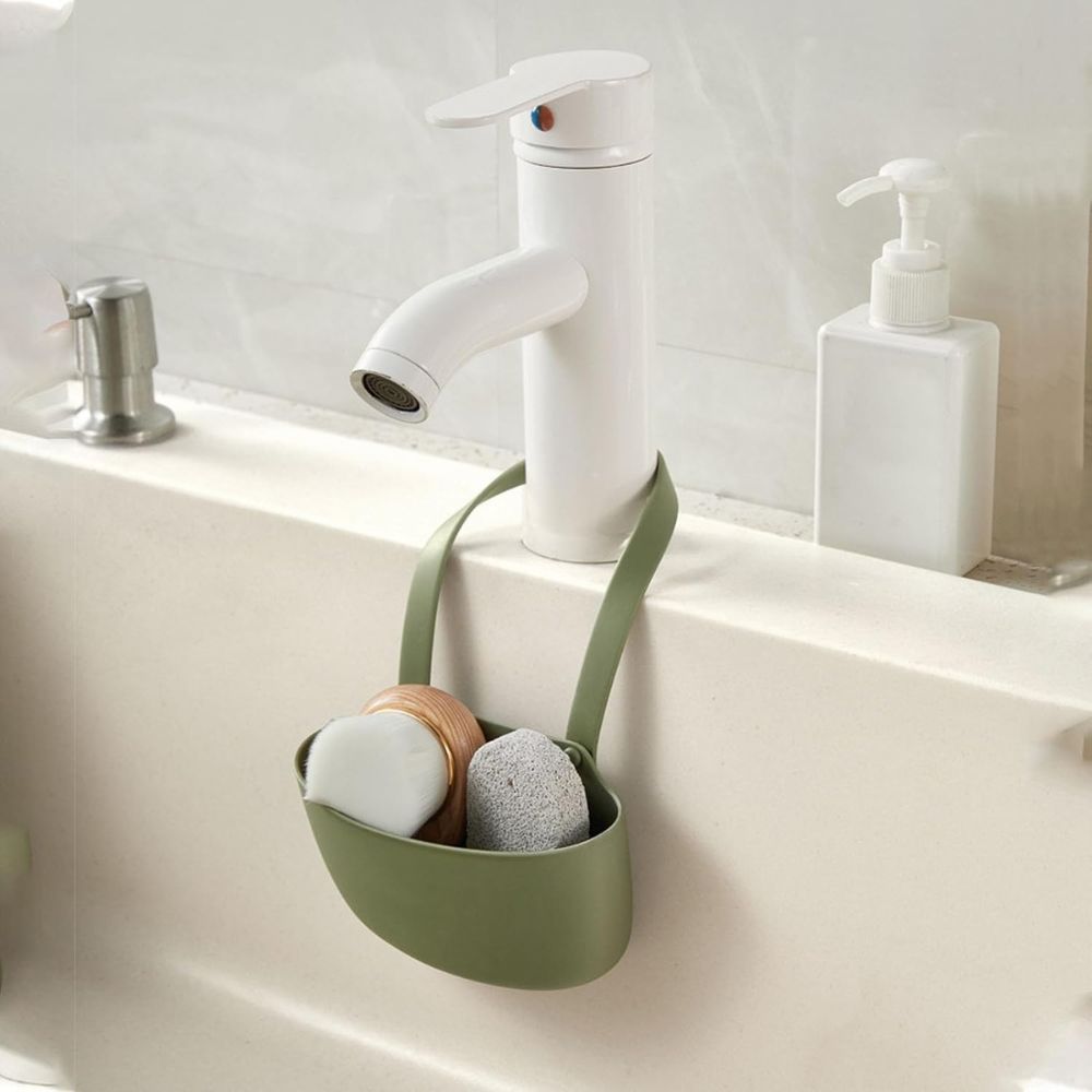 Hanging Silicone Sink Organizer for Sponges and Tools