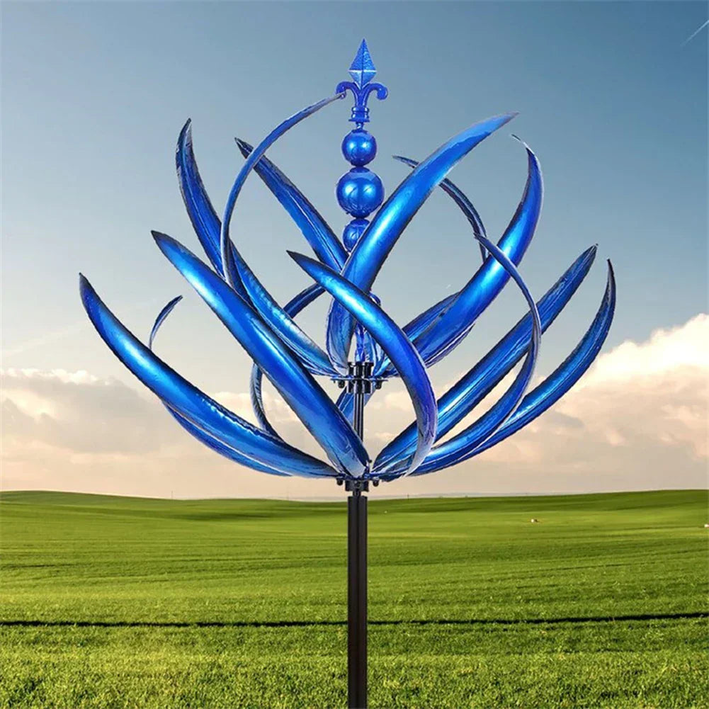 Metal Windmill Garden Sculpture for Charming Outdoor Decor
