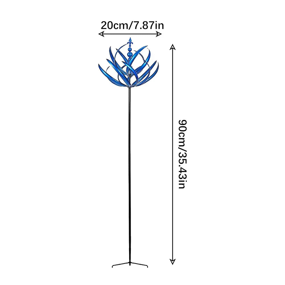 Metal Windmill Garden Sculpture for Charming Outdoor Decor