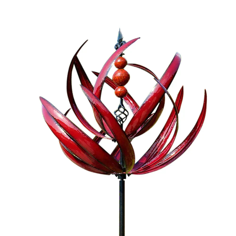 Metal Windmill Garden Sculpture for Charming Outdoor Decor