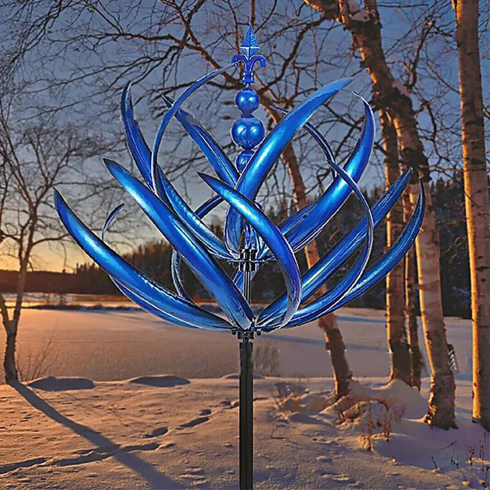 Metal Windmill Garden Sculpture for Charming Outdoor Decor