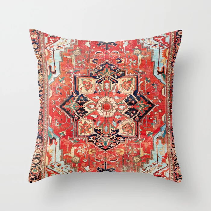 Moroccan Style Boho Cushion Cover with Concealed Zipper