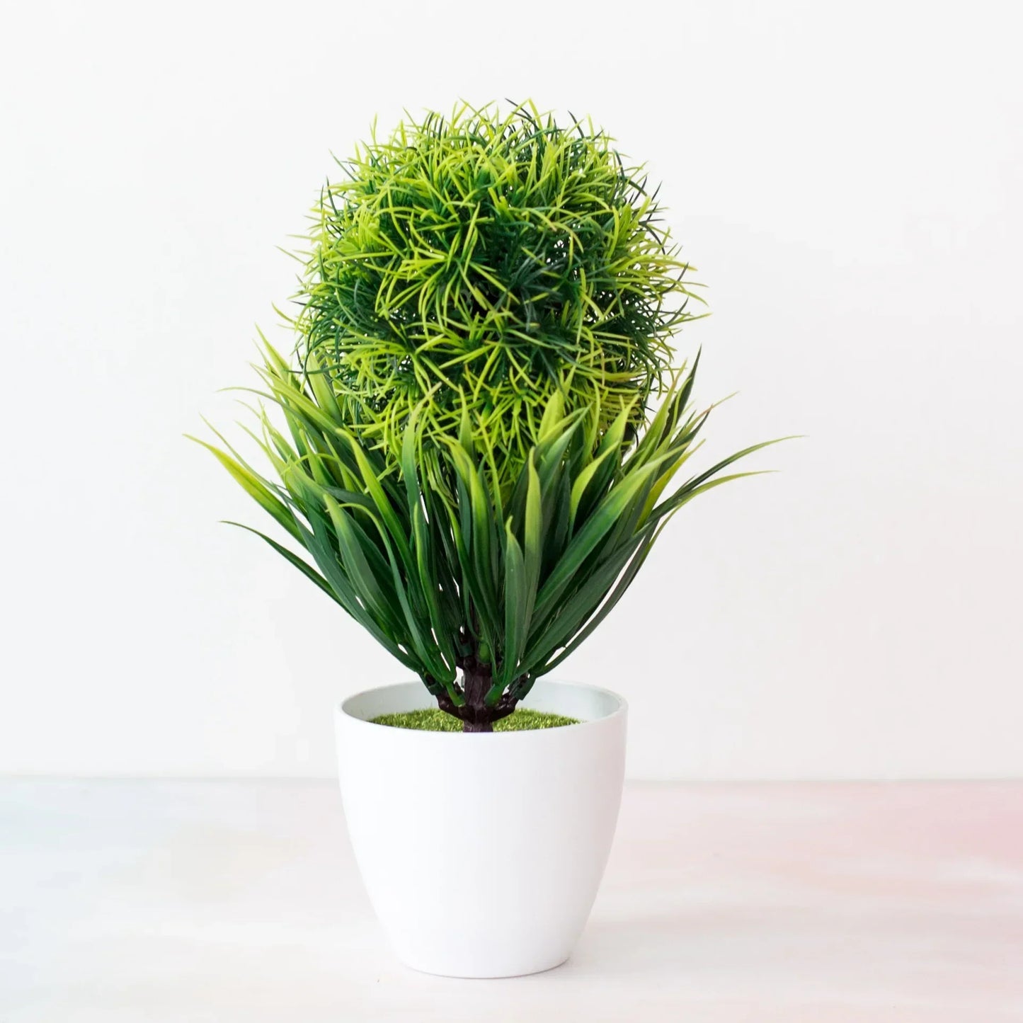 Mini Plastic Bonsai Plant for Desk Decor
