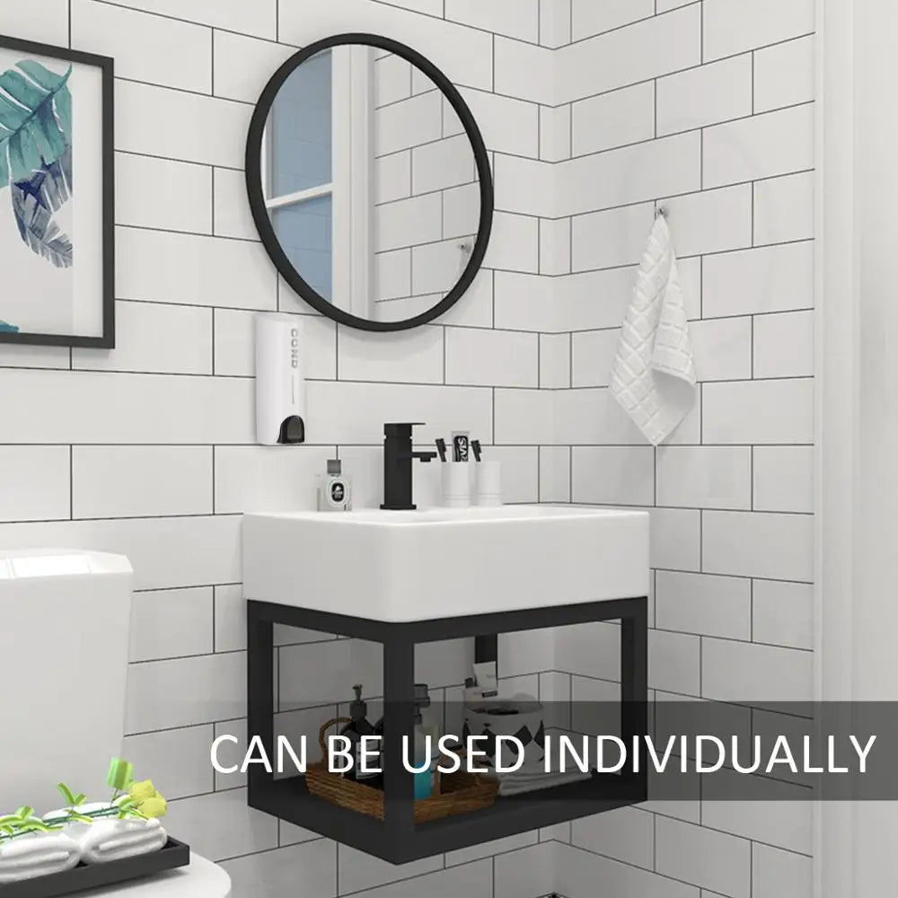 Wall-Mounted Shampoo and Conditioner Dispenser Set
