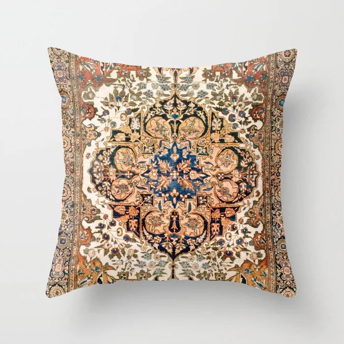 Moroccan Style Boho Cushion Cover with Concealed Zipper