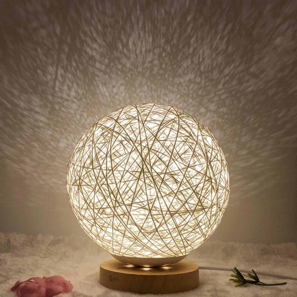 Industrial Wood Table Lamp with Contemporary Design