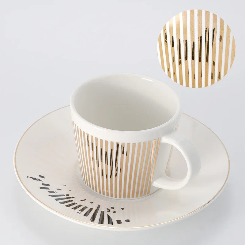 Ceramic Leopard Anamorphic Coffee Mug Set with Coaster