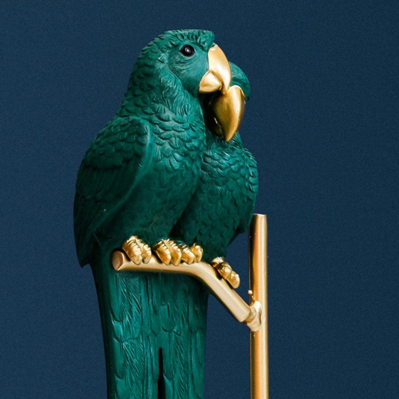Lovebird Decorative Metal and Resin Art Piece