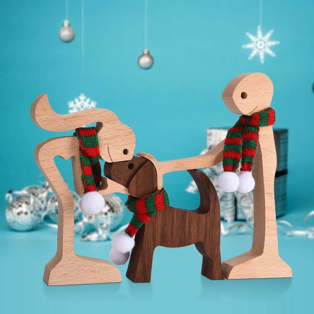 Danish Wooden Animal Ornaments - Hand-Carved Pet Decor