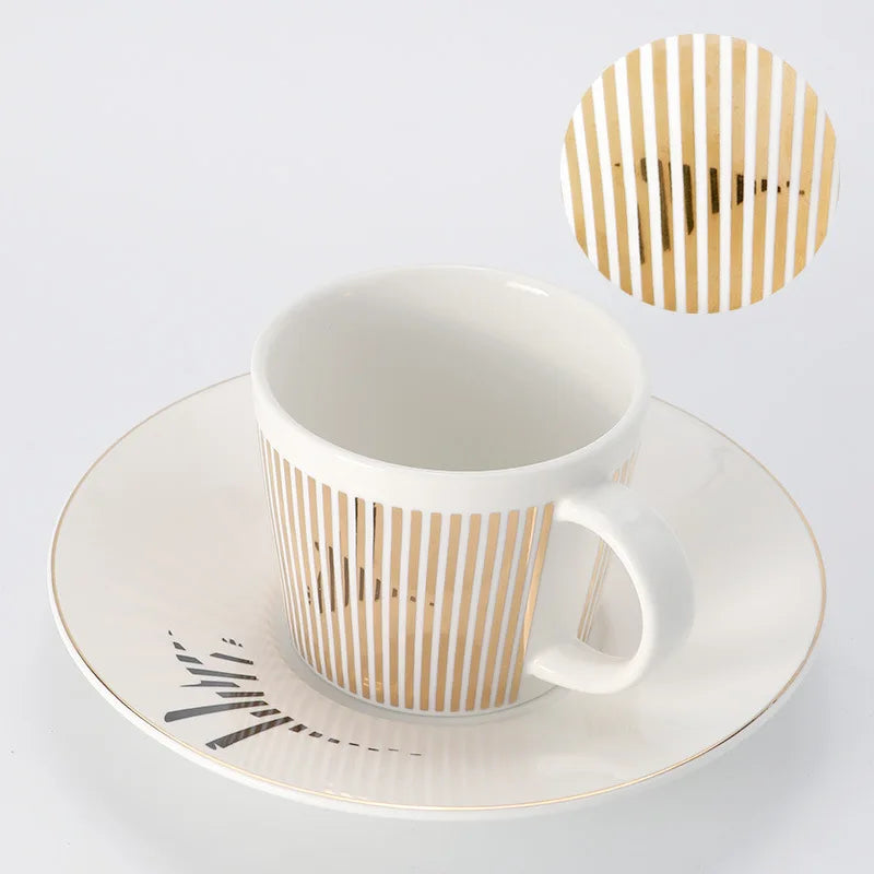 Ceramic Leopard Anamorphic Coffee Mug Set with Coaster