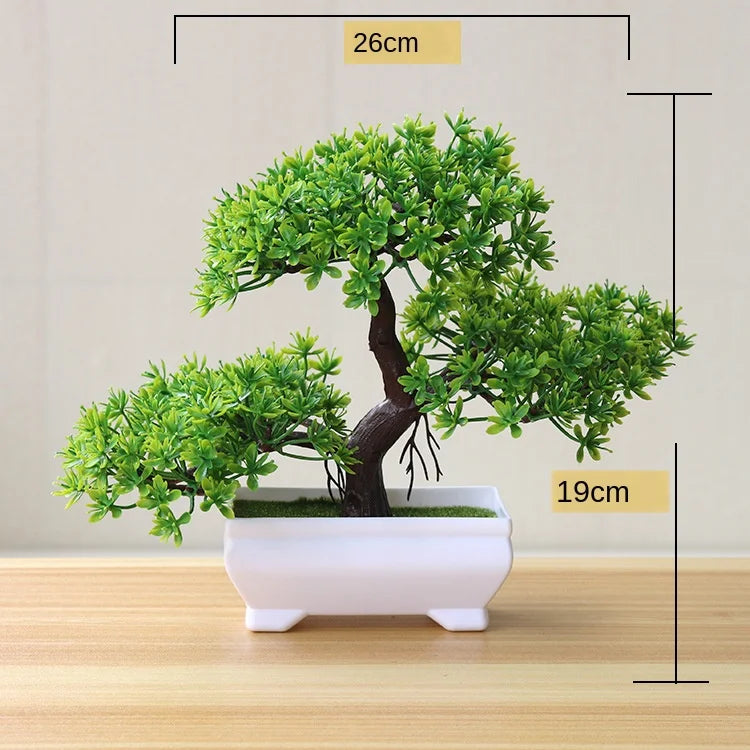 Mini Plastic Bonsai Tree for Desk Decor