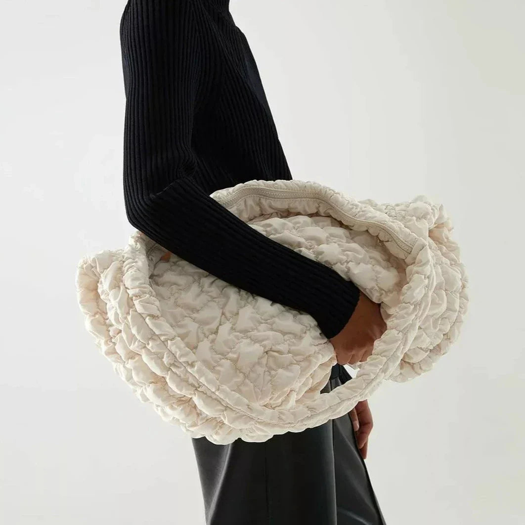 X-Large Quilted Shoulder Bag in Nylon and Polyester