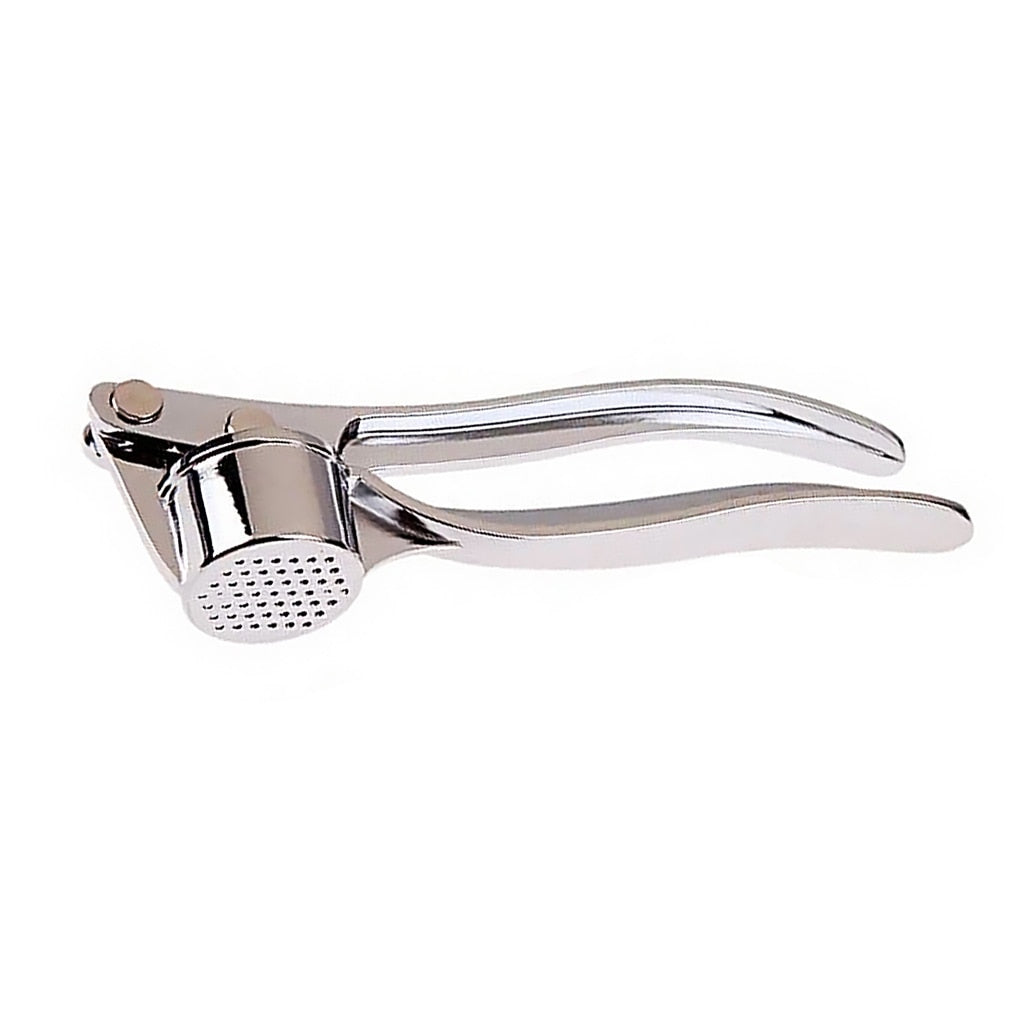 Stainless Steel Garlic Press and Chopper with Ergonomic Handle