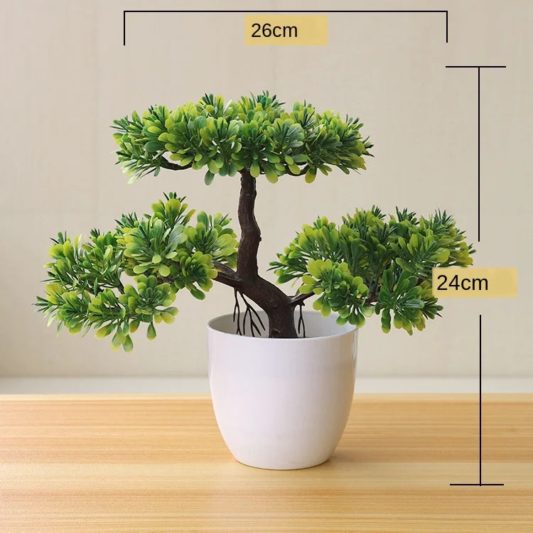 Mini Plastic Bonsai Tree for Desk Decor