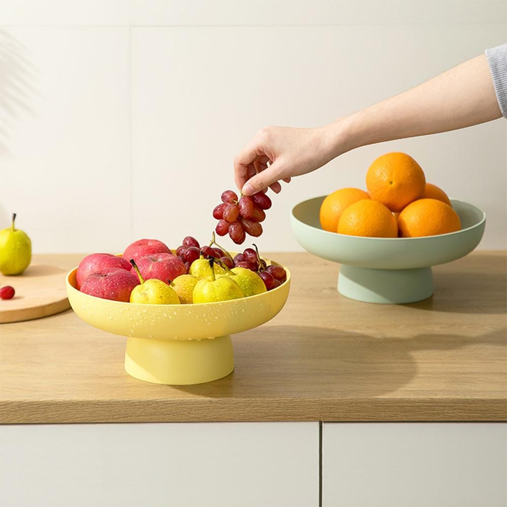 Pastel Round Plastic Fruit Serving Tray