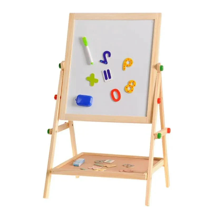 Adjustable Magnetic Whiteboard and Chalkboard for Kids