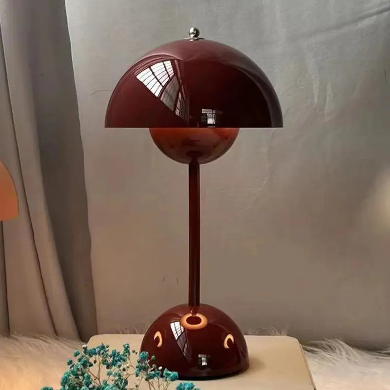 Cordless Modern Mushroom Table Lamp with Eco-Friendly LED