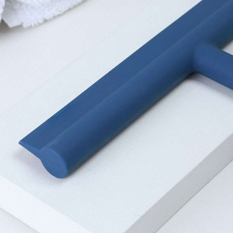 Retro Silicone Shower Squeegee with Holder - Streak-Free Glass Cleaner in Turquoise or Fuchsia