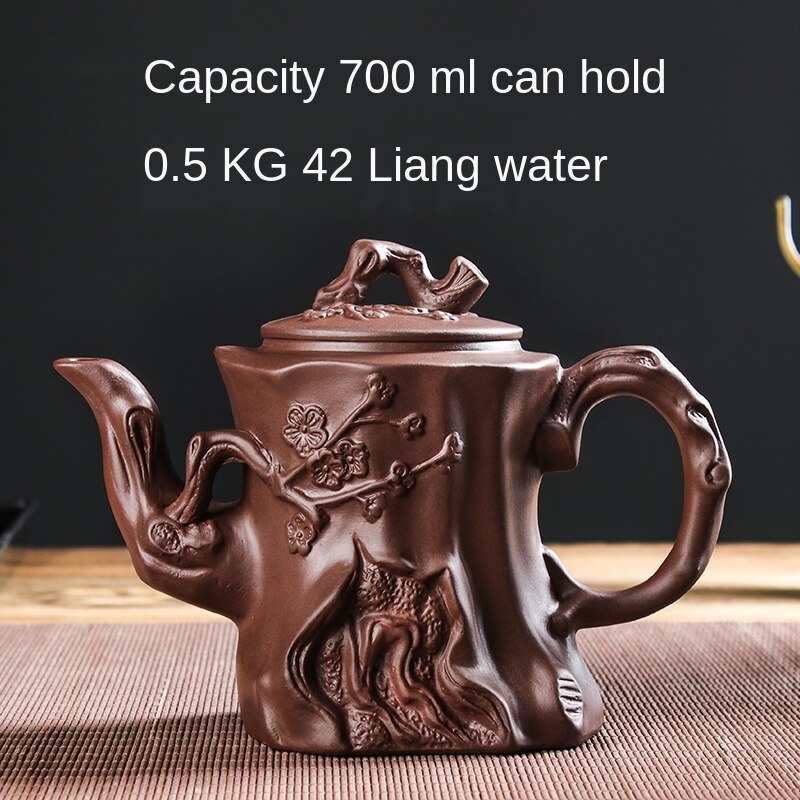 Large Capacity Handmade Purple Clay Teapot Set with Ball Filter
