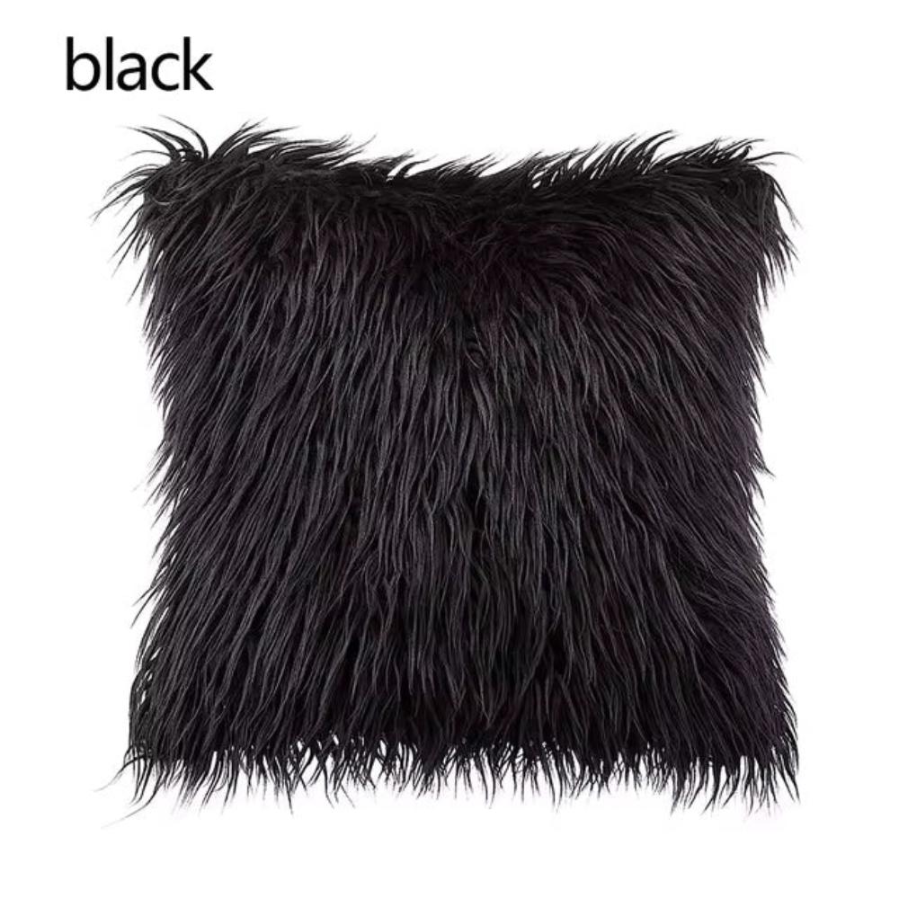 Furry Chic Cotton Cushion Cover 17x7 Inch