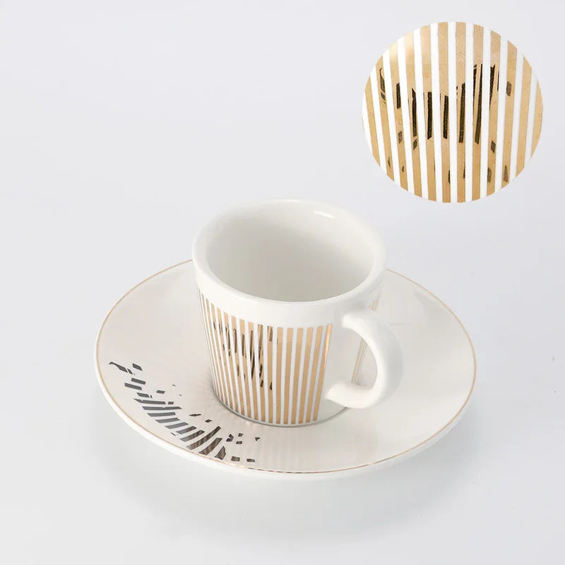 Ceramic Leopard Anamorphic Coffee Mug Set with Coaster