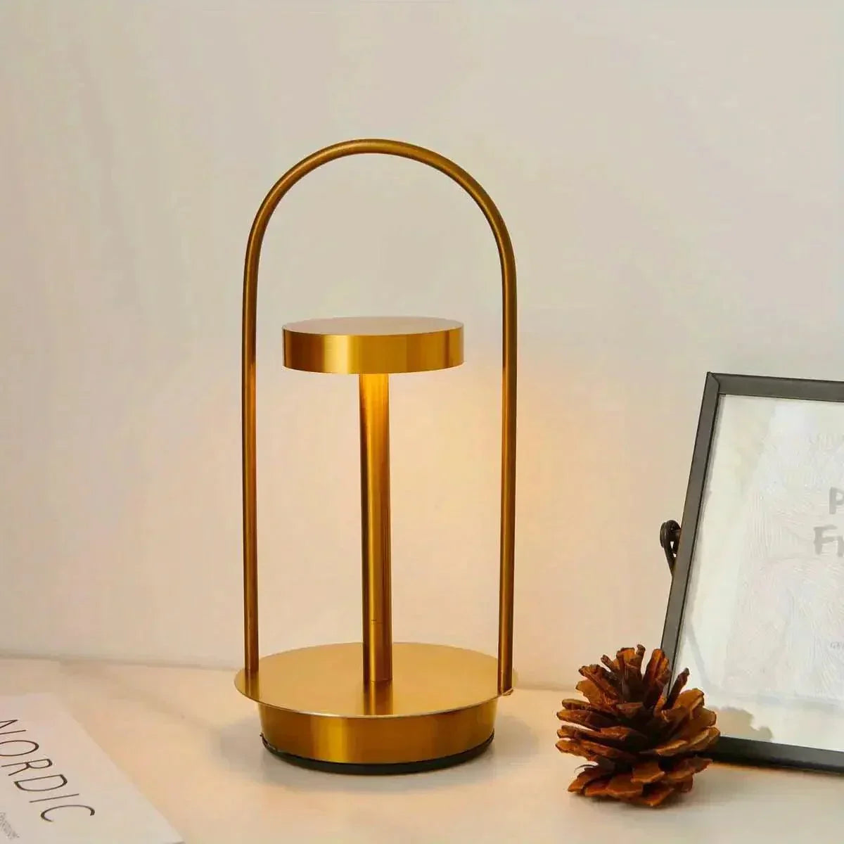 Dimmable Rechargeable Retro Table Lamp with Touch Control