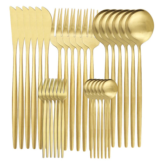 Stainless Steel Cutlery Set for 6 - Elegant Dining Utensils