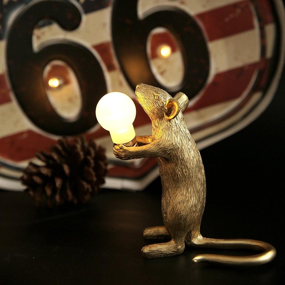 Modern Ceramic Mouse Table Lamp with LED Light