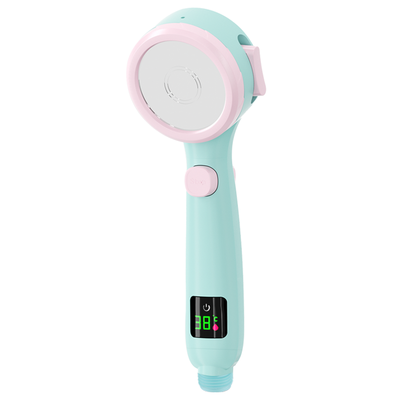 Shower Head with Built-in Temperature Display and 4 Settings