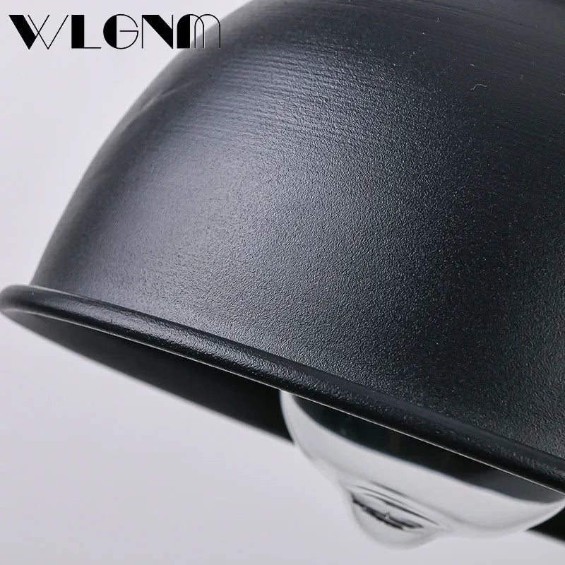 Waterproof Vintage Iron Outdoor Wall Light with LED Bulb