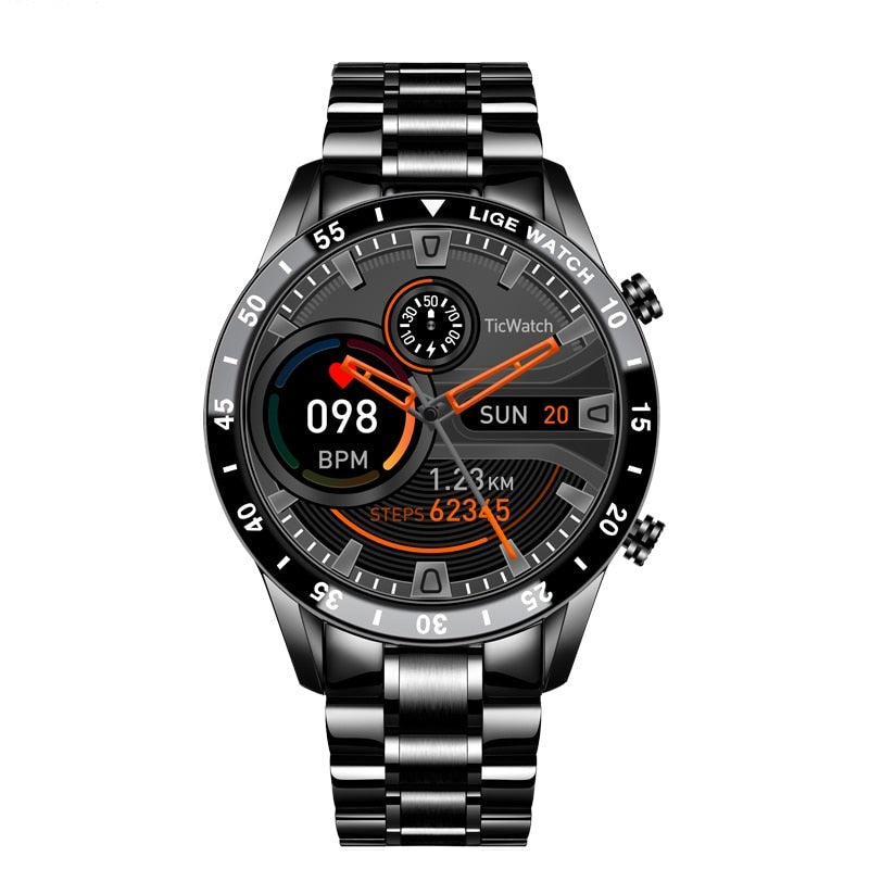 4G Touchscreen Smartwatch with Metal Band for Calls and Fitness