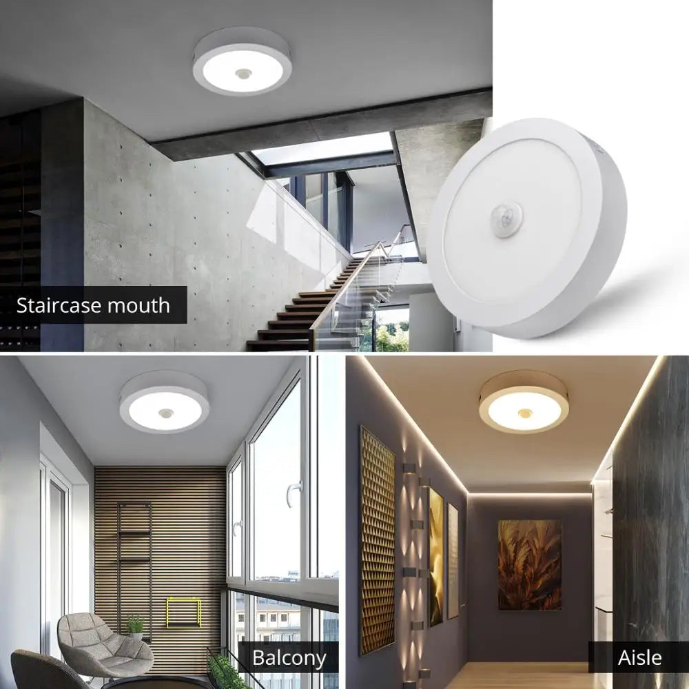 Motion Sensor LED Ceiling Lights - Aluminum Recessed Lighting