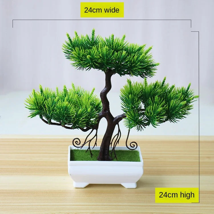 Mini Plastic Bonsai Tree for Desk Decor