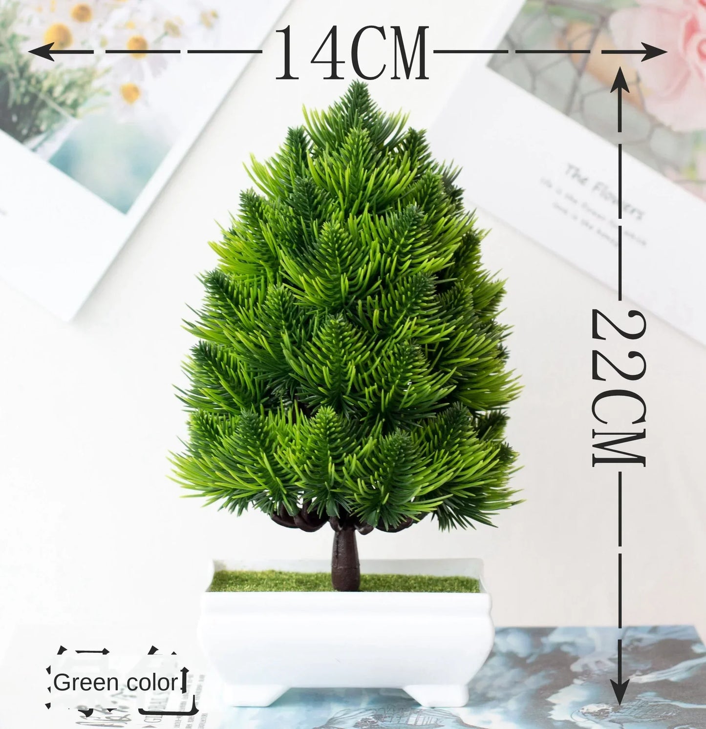 Mini Plastic Bonsai Tree for Desk Decor