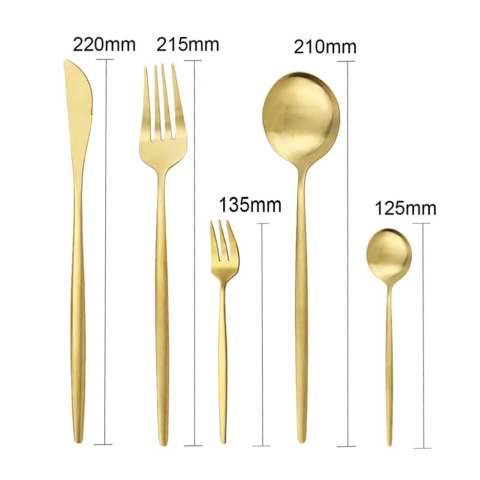 Stainless Steel Cutlery Set for 6 - Elegant Dining Utensils